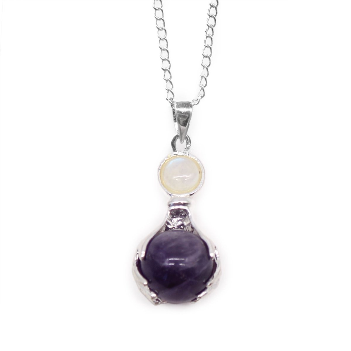 Gemstone Healing Hands Pendant - AmethystGemstone Pendant JewelleryHeart Notes