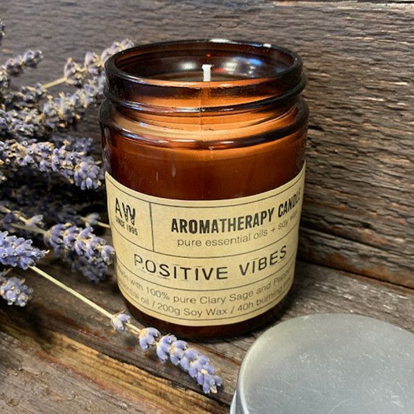 Aromatherapy Candle - Positive VibesAromatherapy Soy Wax Candles - 200gHeart Notes