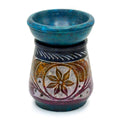 Small Coloured Soapstone Oil Burner 8cm - FlowerSoapstone Oil BurnersHeart Notes