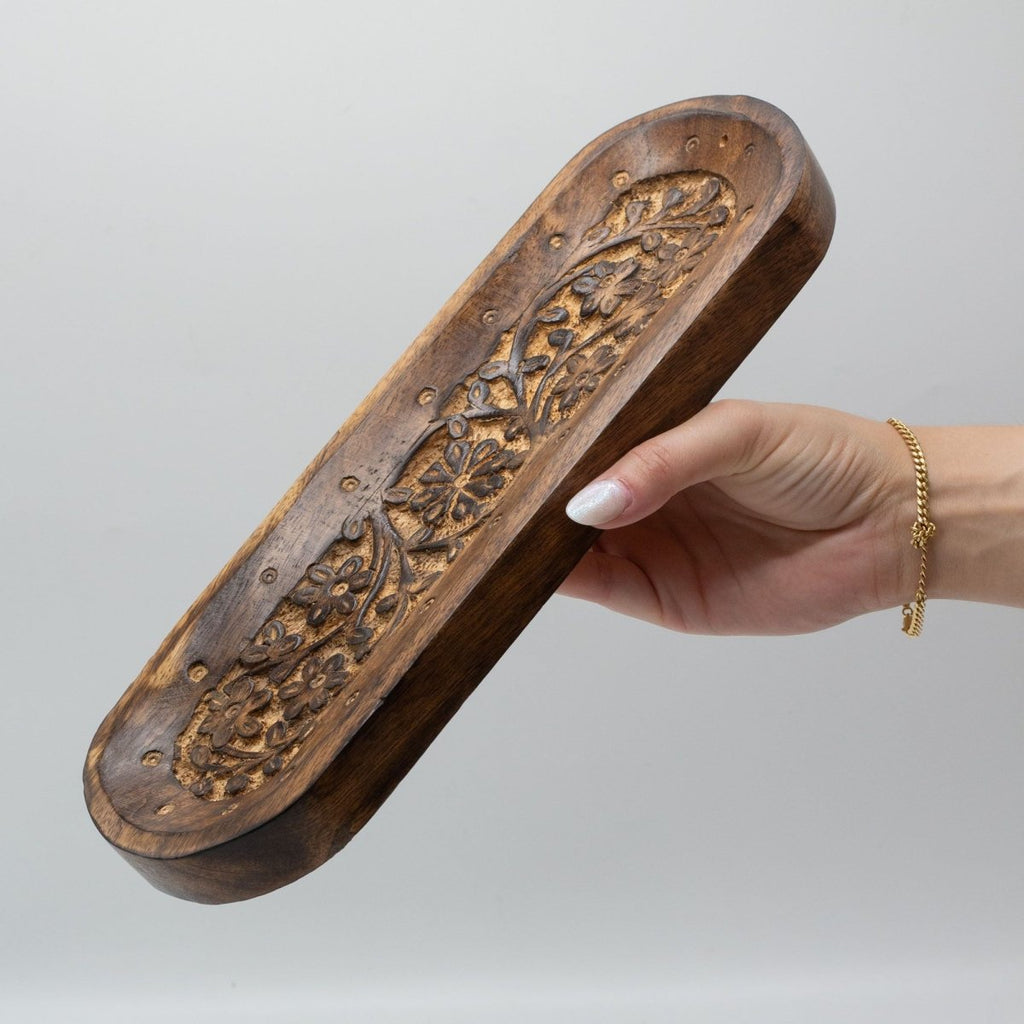 Large Incense Tray 30x10cm - Flower DesignIncense HoldersHeart Notes