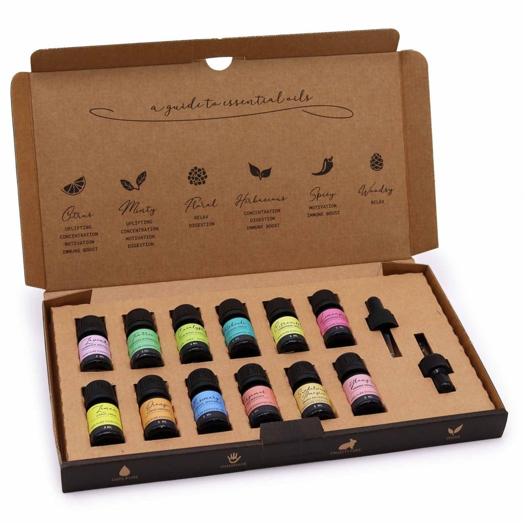 Aromatherapy Essential Oil Set - The Top 12Aromatherapy Essential Oil SetHeart Notes