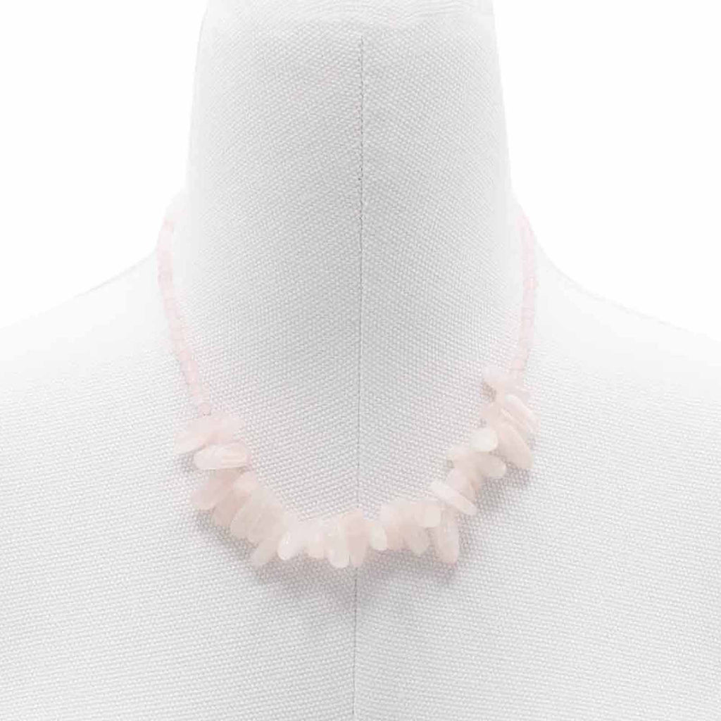 Longstone Gem Necklace - Rose QuartzLongstone Gem NecklacesHeart Notes