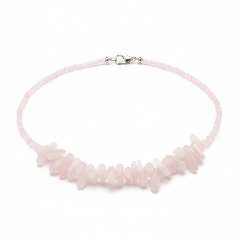 Longstone Gem Necklace - Rose QuartzLongstone Gem NecklacesHeart Notes
