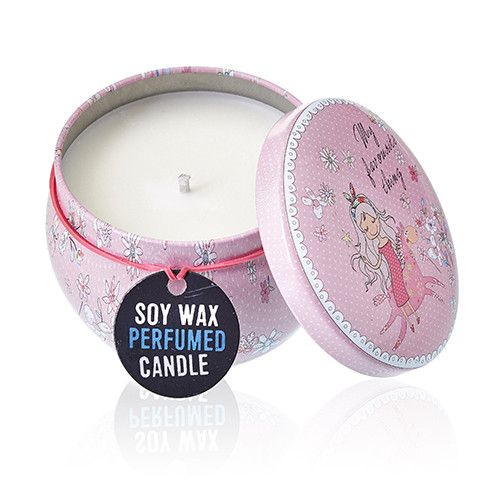 Art Tin Candle - Assorted Design - Friendly Messages - Parma VioletArt Tin CandlesHeart Notes