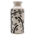 Bamboo Motif Straight Vase - NaturalBalinese Ceramic VasesHeart Notes