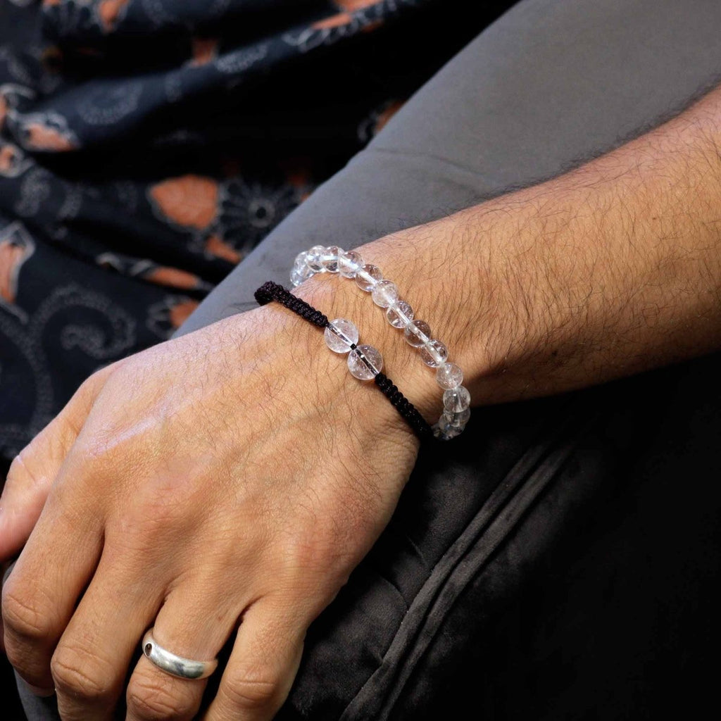 Gemstone Double Power Bracelets - Rock QuartzGemstone Double Power BraceletsHeart Notes