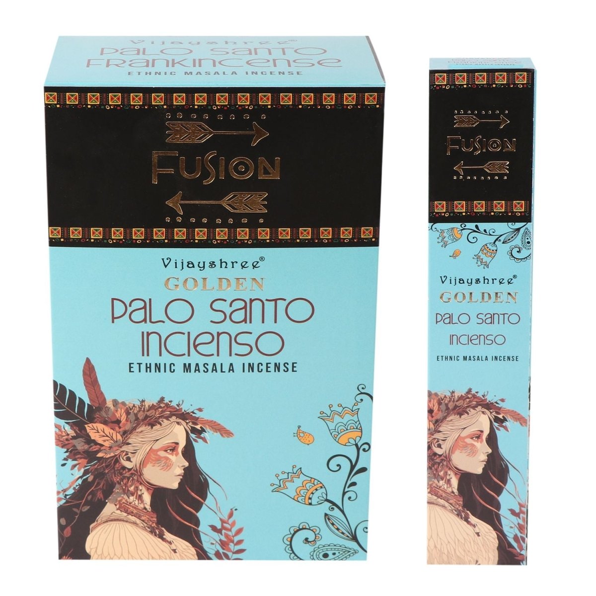 15g Golden Palo Santo and FrankincenseGolden Fusion Palo Santo Incense SticksHeart Notes