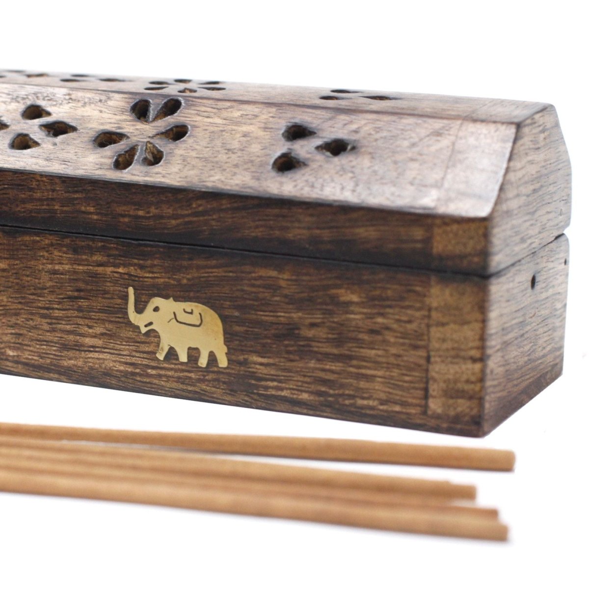 Smoke Boxes Natural Mango WoodIncense HoldersHeart Notes