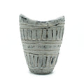 Wide Neck Shaped Vase - Cream 22cmBalinese Ceramic VasesHeart Notes