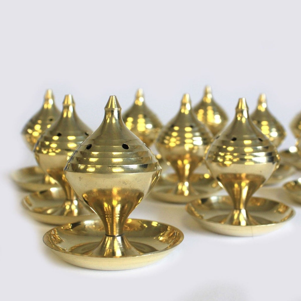 Medium Incense BurnerTraditional Brass Incense BurnersHeart Notes
