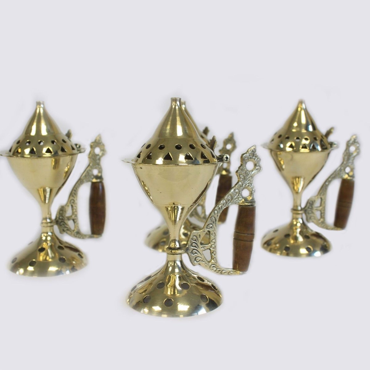 Large Cone Burner with HandleTraditional Brass Incense BurnersHeart Notes