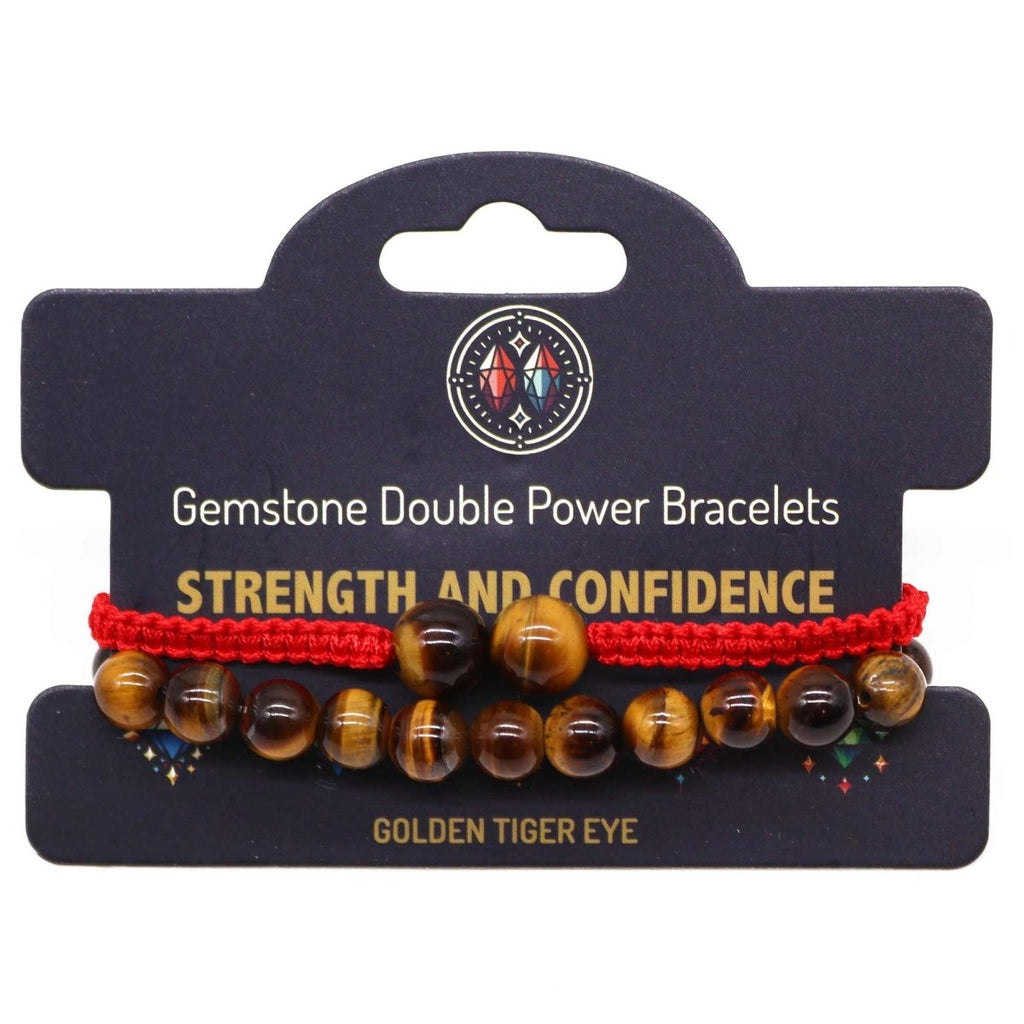 Gemstone Double Power Bracelets - Tiger EyeGemstone Double Power BraceletsHeart Notes