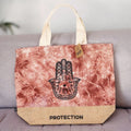 All Natural Bag - Terracotta Stonewash - Hamsa - ProtectionAll Natural BagHeart Notes