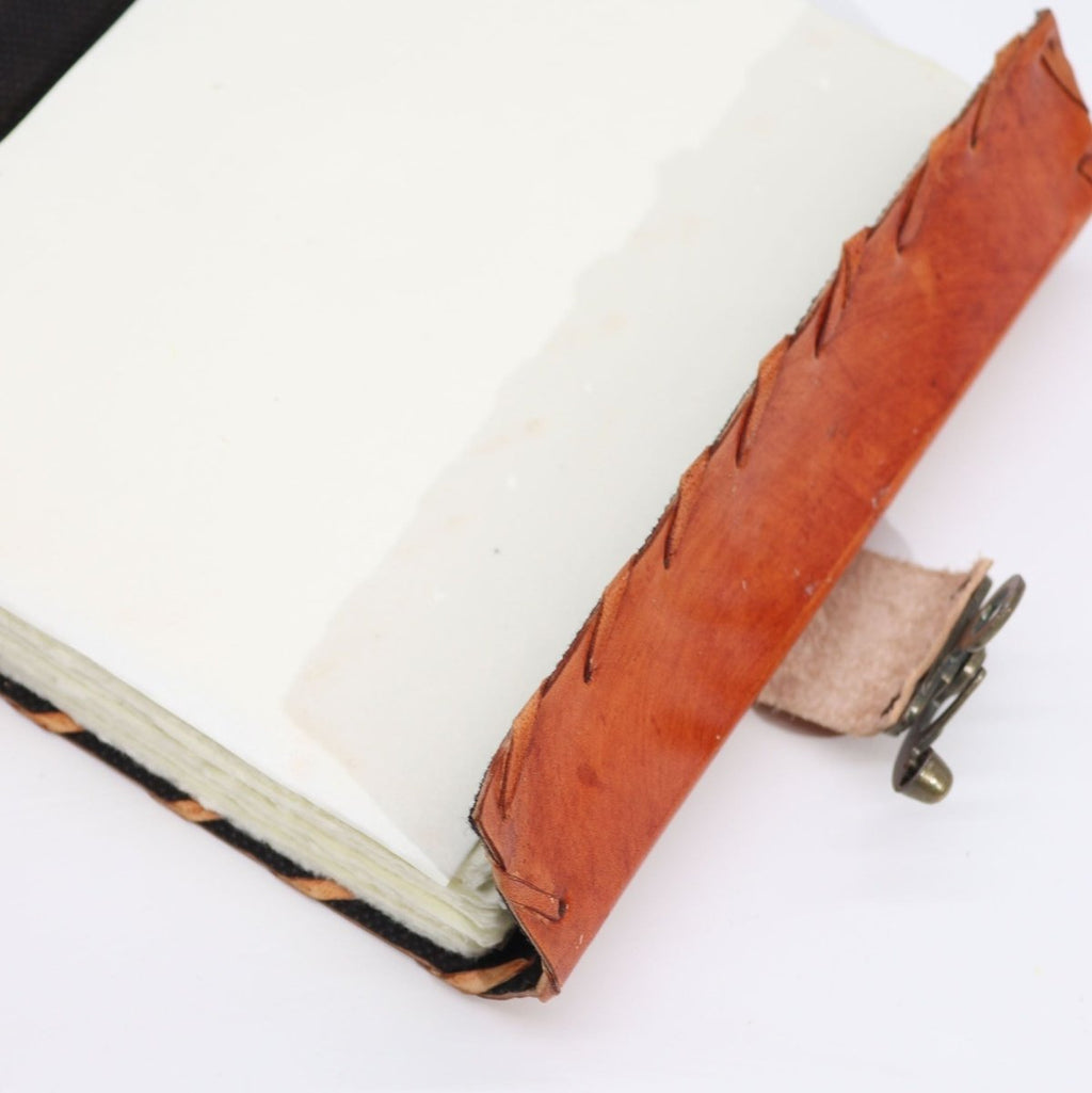 Light Brown Tan Book - Evil Eye Decor - 160 Deckle Edges Pages - 20x15cmLeather Notebooks – Vintage Style JournalsHeart Notes