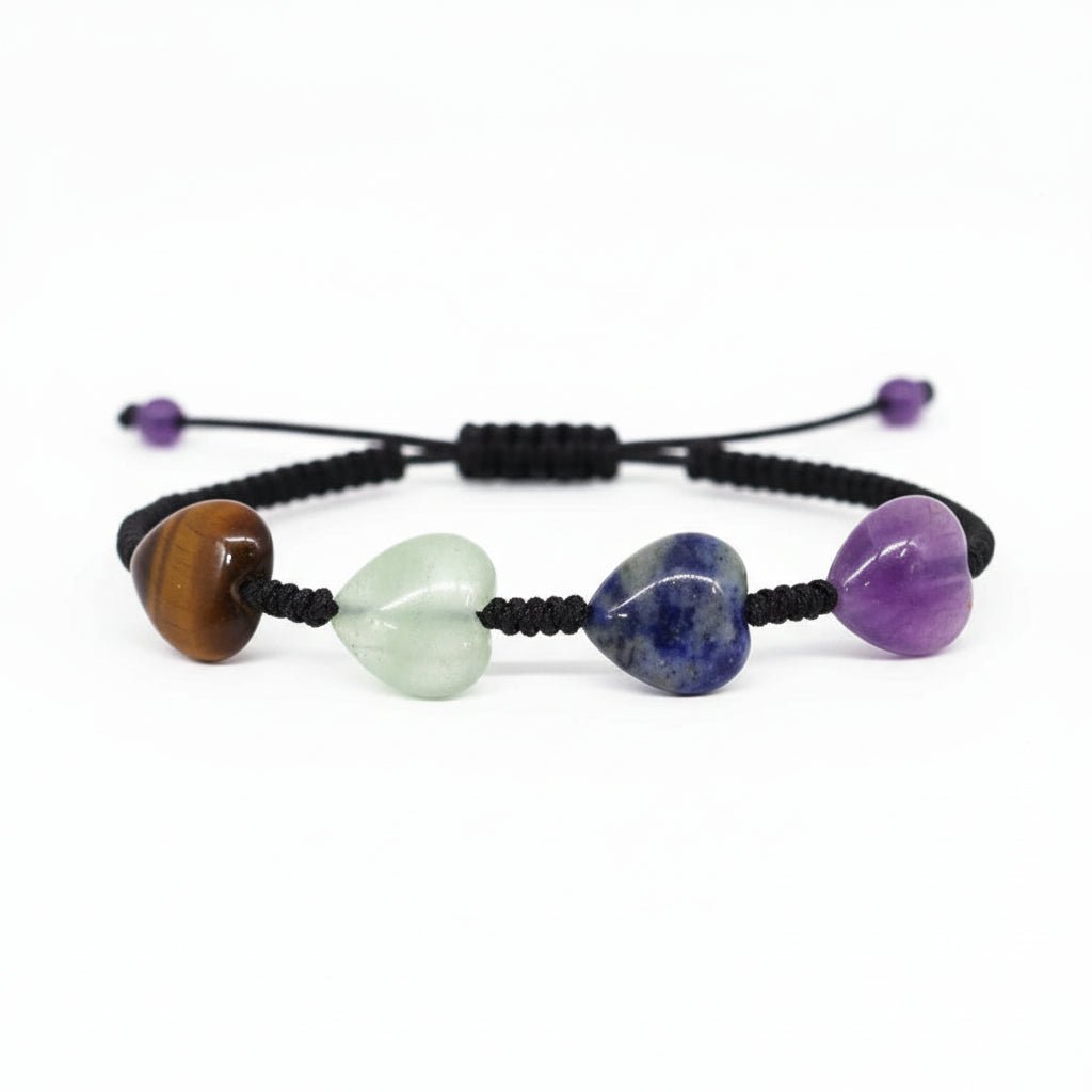 Chakra String Bracelet - HeartsChakra String BraceletsHeart Notes