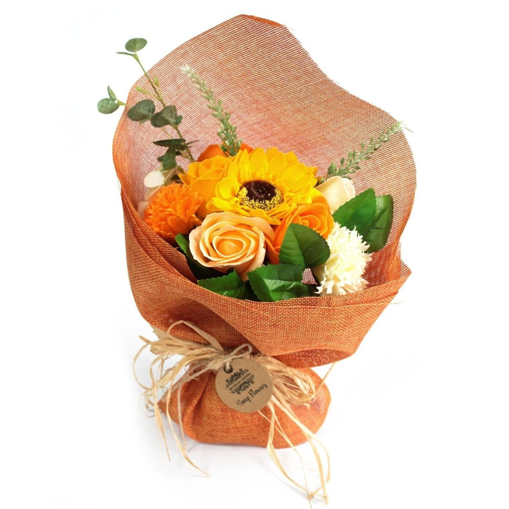 Standing Soap Flower Bouquet - OrangeSoap Flower BouquetsHeart Notes