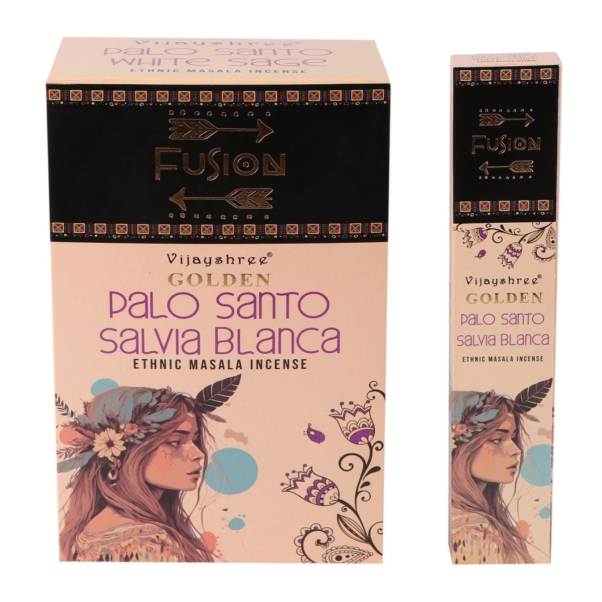 15g Golden Palo Santo and White SageGolden Fusion Palo Santo Incense SticksHeart Notes