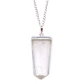 Gemstone Flat Pencil Pendant - Rock QuartzGemstone Pendant JewelleryHeart Notes