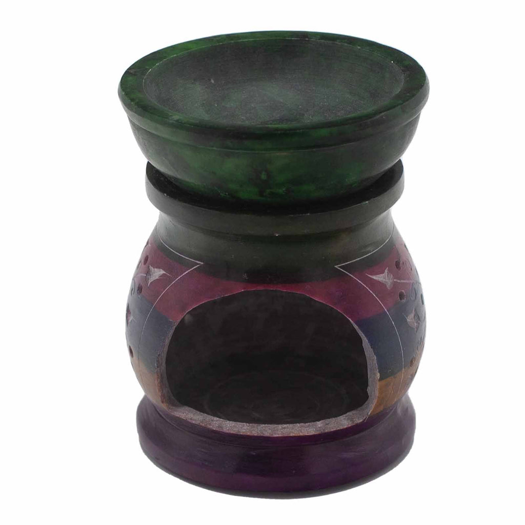 Soapstone Oil Burner 10cm - Flower of Life - Five ColoursSoapstone Oil BurnersHeart Notes