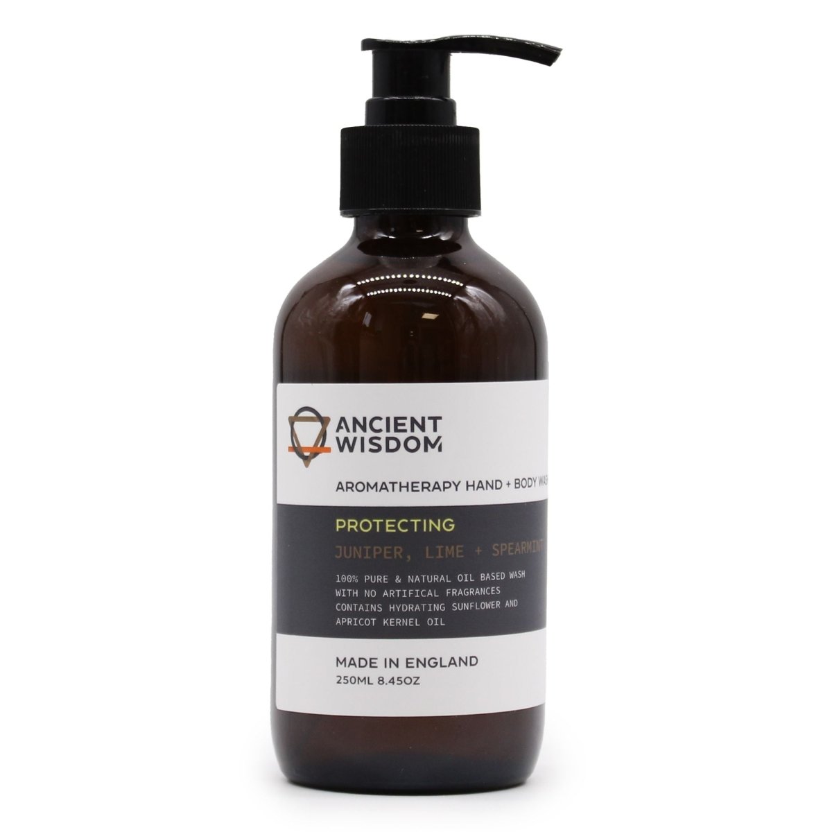 Juniper, Lime & Spearmint Hand & Body Wash 250mlAromatherapy Hand & Body WashHeart Notes