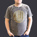Nomad Sari Stonewashed Cotton T-Shirt – Mandala – Dark Grey – XL