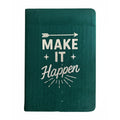 Dark Green Velvet Notebook - 80 pages - Make It HappenWellness & Gratitude NotebooksHeart Notes