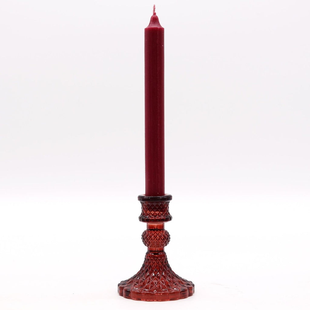 Vintage Dinner Candle Holder - Vampire RedGlass Candle Holders & JarsHeart Notes