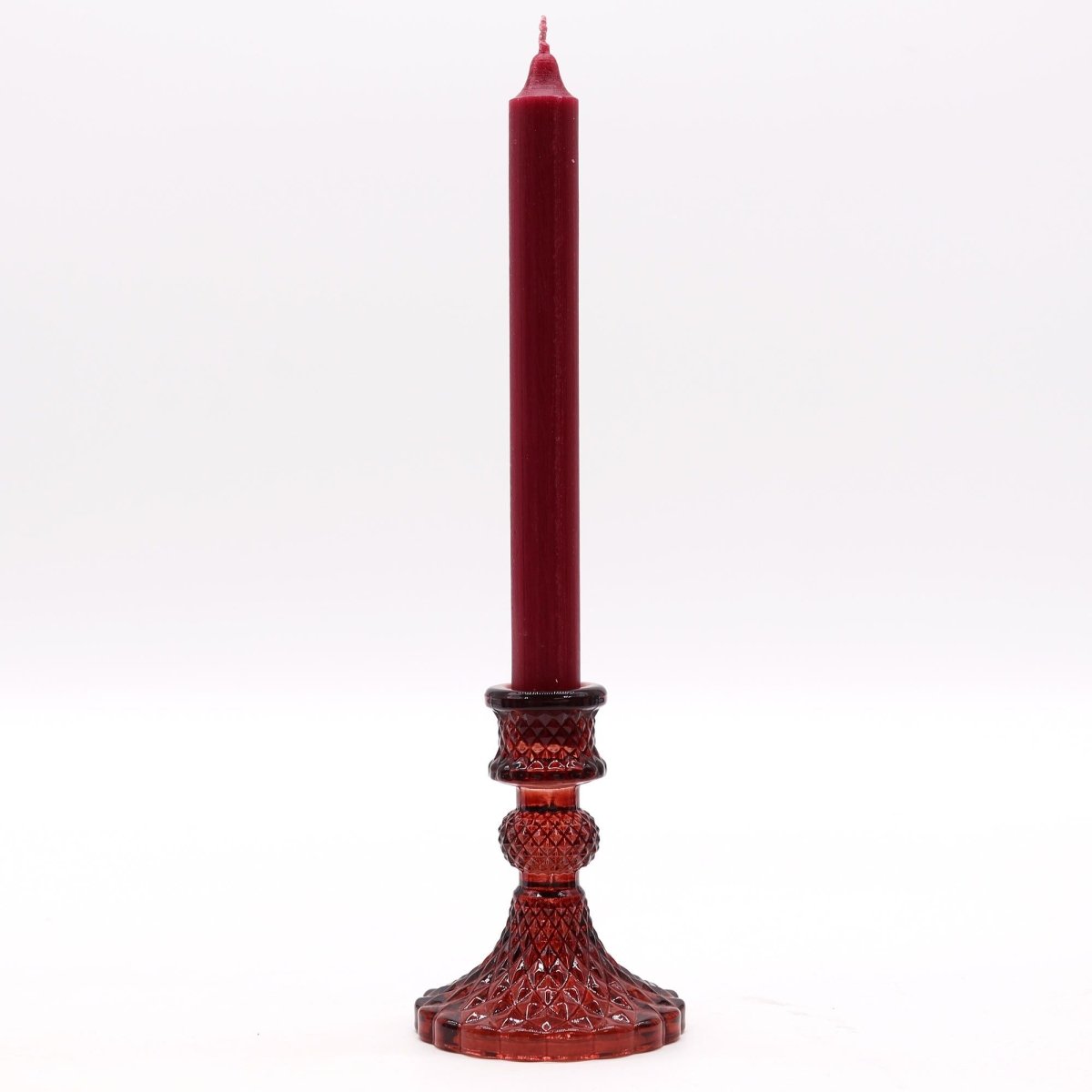 Vintage Dinner Candle Holder - Vampire RedGlass Candle Holders & JarsHeart Notes