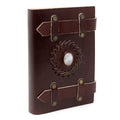 Leather Moonstone with Belts Notebook (6x4")Leather Notebooks – Vintage Style JournalsHeart Notes
