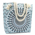 Rope Handle Mandela Bag - Sky BlueRope Handle Mandala BagHeart Notes