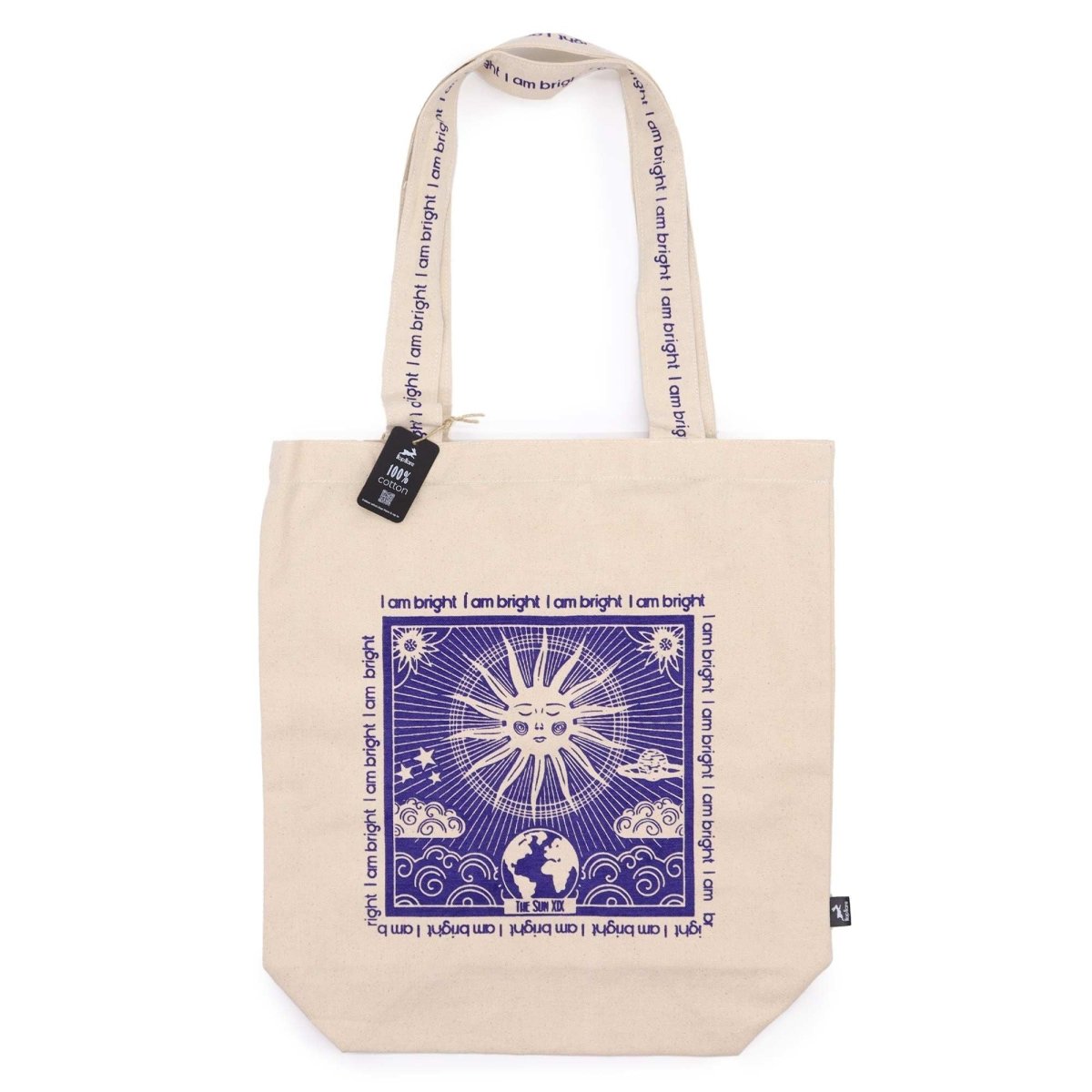 Hop Hare Tote Bag - I am BrightHop Hare Tarot Cotton BagsHeart Notes