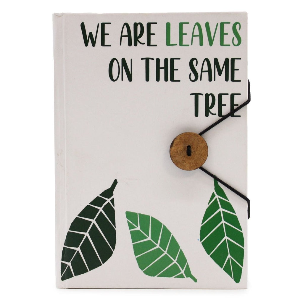 Notebook with strap - Leaves on the same treeRecycled NotebooksHeart Notes