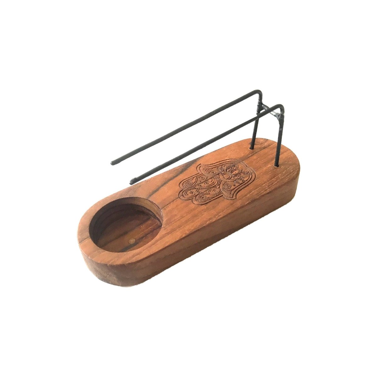 Small Palo Santo Heater - Teak Wood - Hamsa DesignPalo Santo HeatersHeart Notes