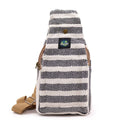 Body Cross Bag Natural Cotton - Black & WhiteNatural Cotton Cross - Body BagsHeart Notes