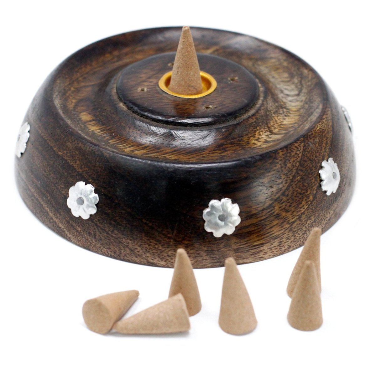 Cone & Stick Burner - Asst Design - Mango WoodIncense HoldersHeart Notes