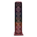 Soapstone Square Tower Incense Holder - 7 ChakrasSoapstone Incense HoldersHeart Notes