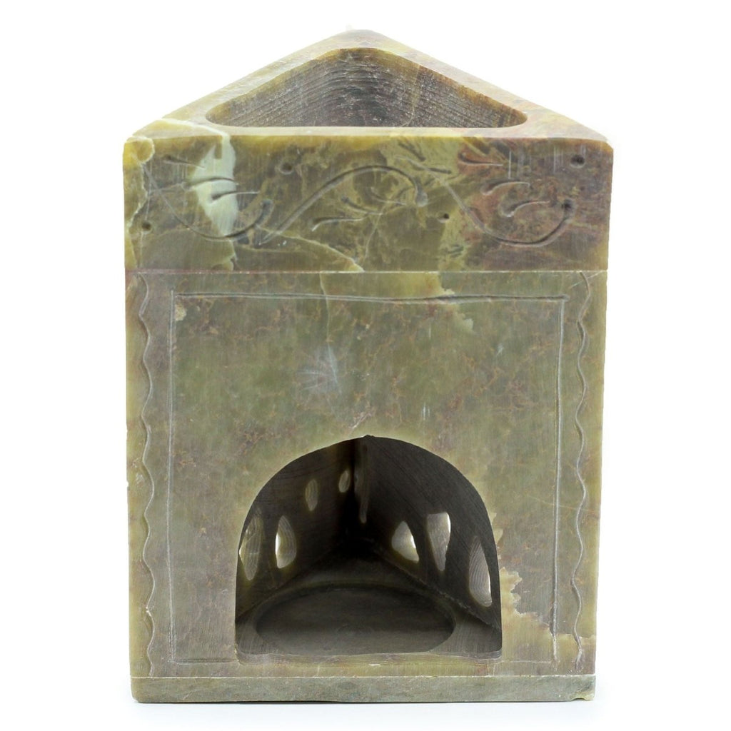 Triangle Soapstone Oil Burner 11x9cm - ElephantSoapstone Oil BurnersHeart Notes