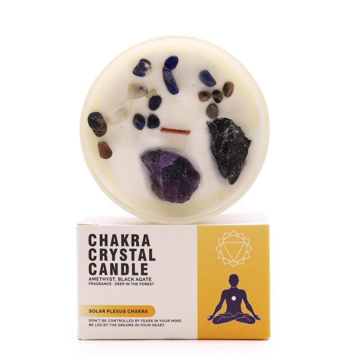Chakra Crystal Candles - Solar Plexus ChakraChakra Crystal CandlesHeart Notes
