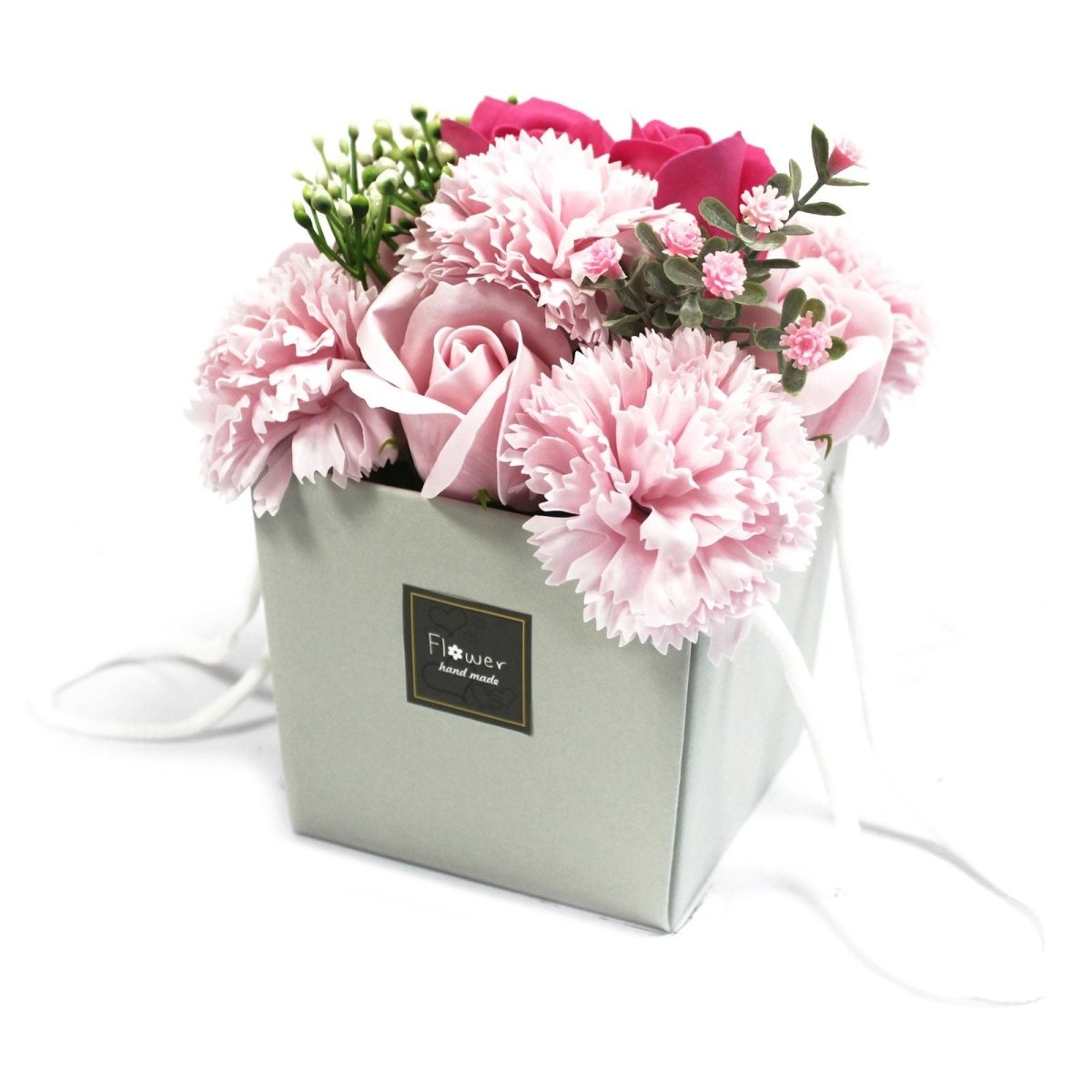 Soap Flower Bouquet - Pink Rose & CarnationLuxury Soap FlowersHeart Notes