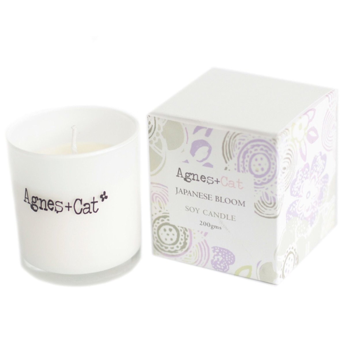 Agnes + Cat Votive Candle - Japanese BloomAgnes + Cat Soy Wax Votive Candles 200gHeart Notes