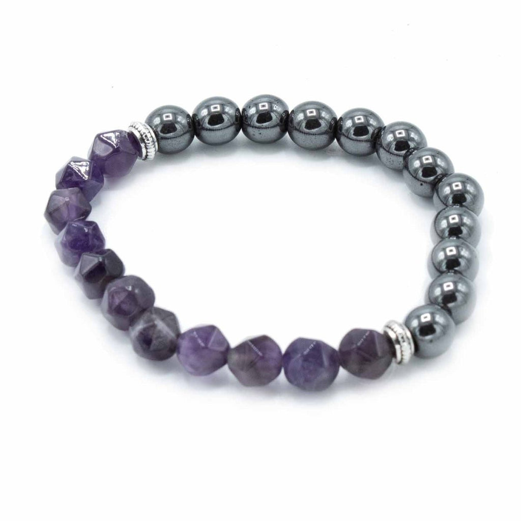 Faceted Gemstone Bracelet - Magnetic AmethystFaceted Gemstone BraceletsHeart Notes