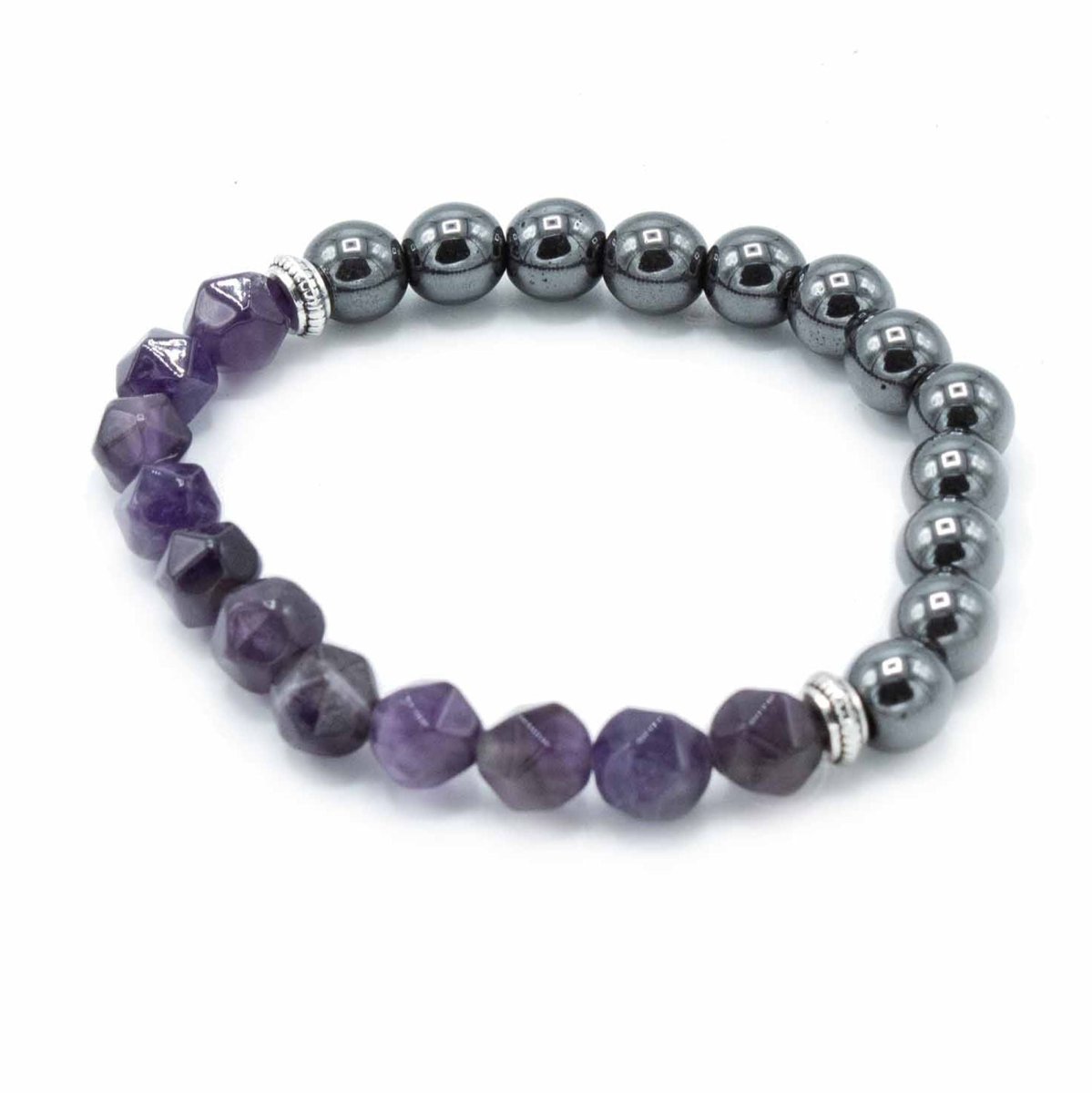 Faceted Gemstone Bracelet - Magnetic AmethystFaceted Gemstone BraceletsHeart Notes