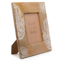 Lrg Mango Wood Picture Frame (for 13x18cm) 28x23x2cm - Hansa - WhiteMango Wood Picture FramesHeart Notes