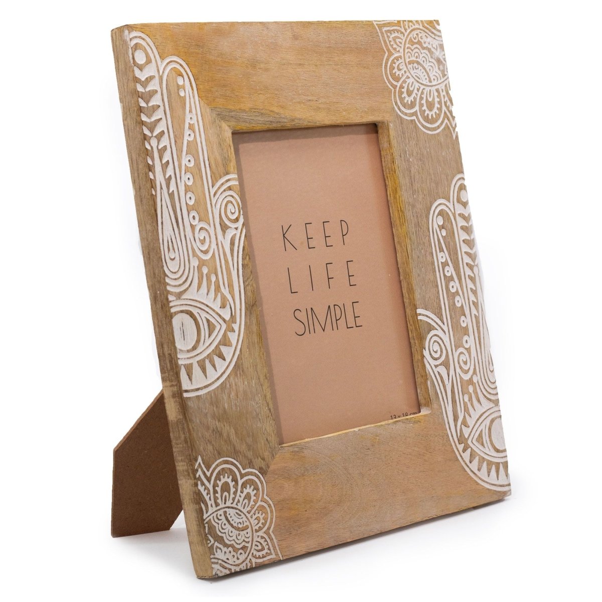 Lrg Mango Wood Picture Frame (for 13x18cm) 28x23x2cm - Hansa - WhiteMango Wood Picture FramesHeart Notes