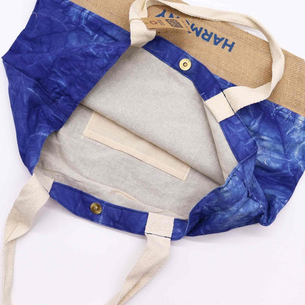 All Natural Bag - Blue Stonewash - Mandala - HarmonyAll Natural BagHeart Notes