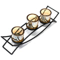 Centrepiece Iron Votive Candle Holder - 3 Cup SilhouetteCenterpiece Iron Votive Candle HoldersHeart Notes