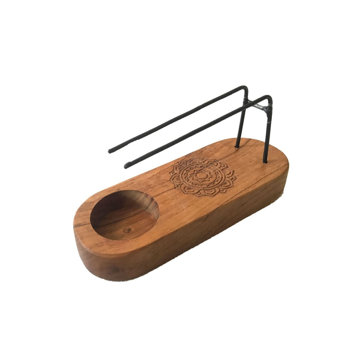 Small Palo Santo Heater - Teak Wood - Mandala DesignPalo Santo HeatersHeart Notes