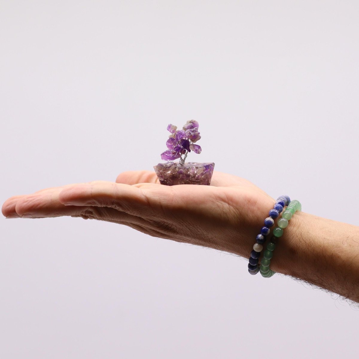 Mini Gemstone Tree On Orgonite Base - Amethyst (15 stones)Mini Gemstone TreesHeart Notes