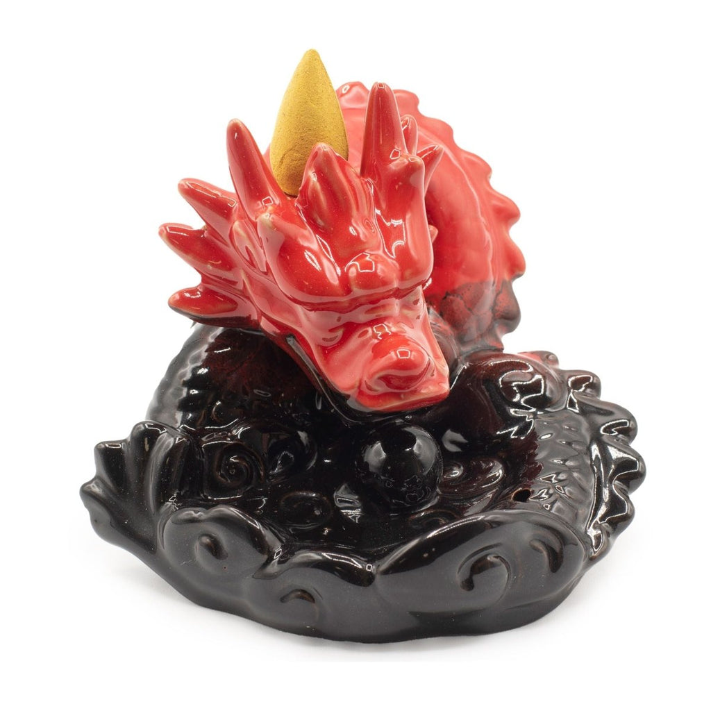 Backflow Incense Burner - Small Red DragonBackflow Incense BurnerHeart Notes