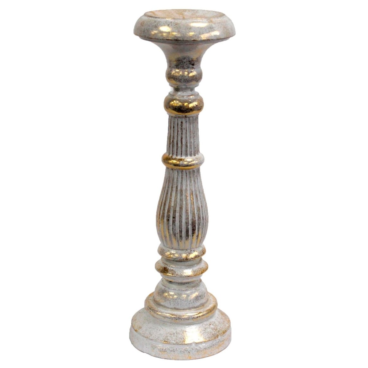 Large Candle Stand - White GoldVintage Candle StandsHeart Notes
